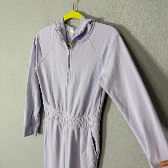 Zella Girls Time Off Hooded Jumpsuit Purple Size 10/12 - Picture 3 of 6